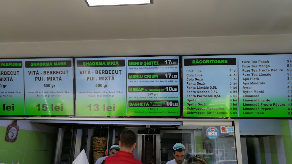 Menu Shaormeria Băneasa Aerogării-5